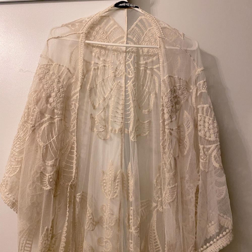 Lace beach cover up